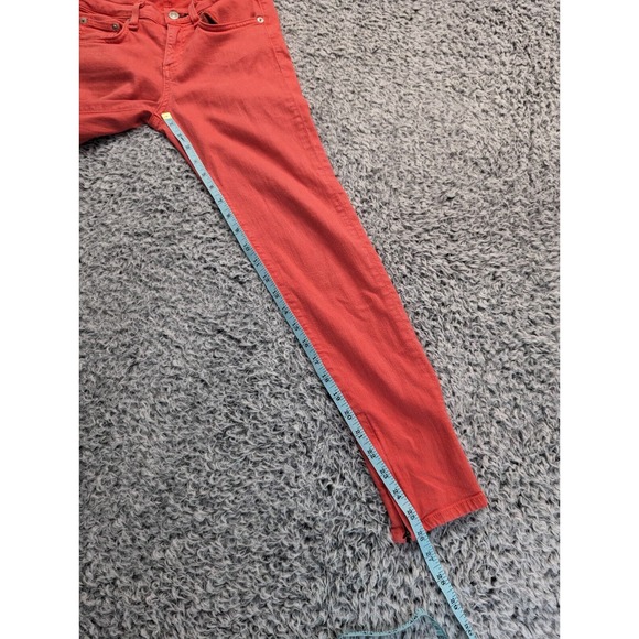 Rag & Bone Jeans Womens 26 Pink Zipper Capri Skinny Distressed Low Rise Stretch - Picture 9 of 11
